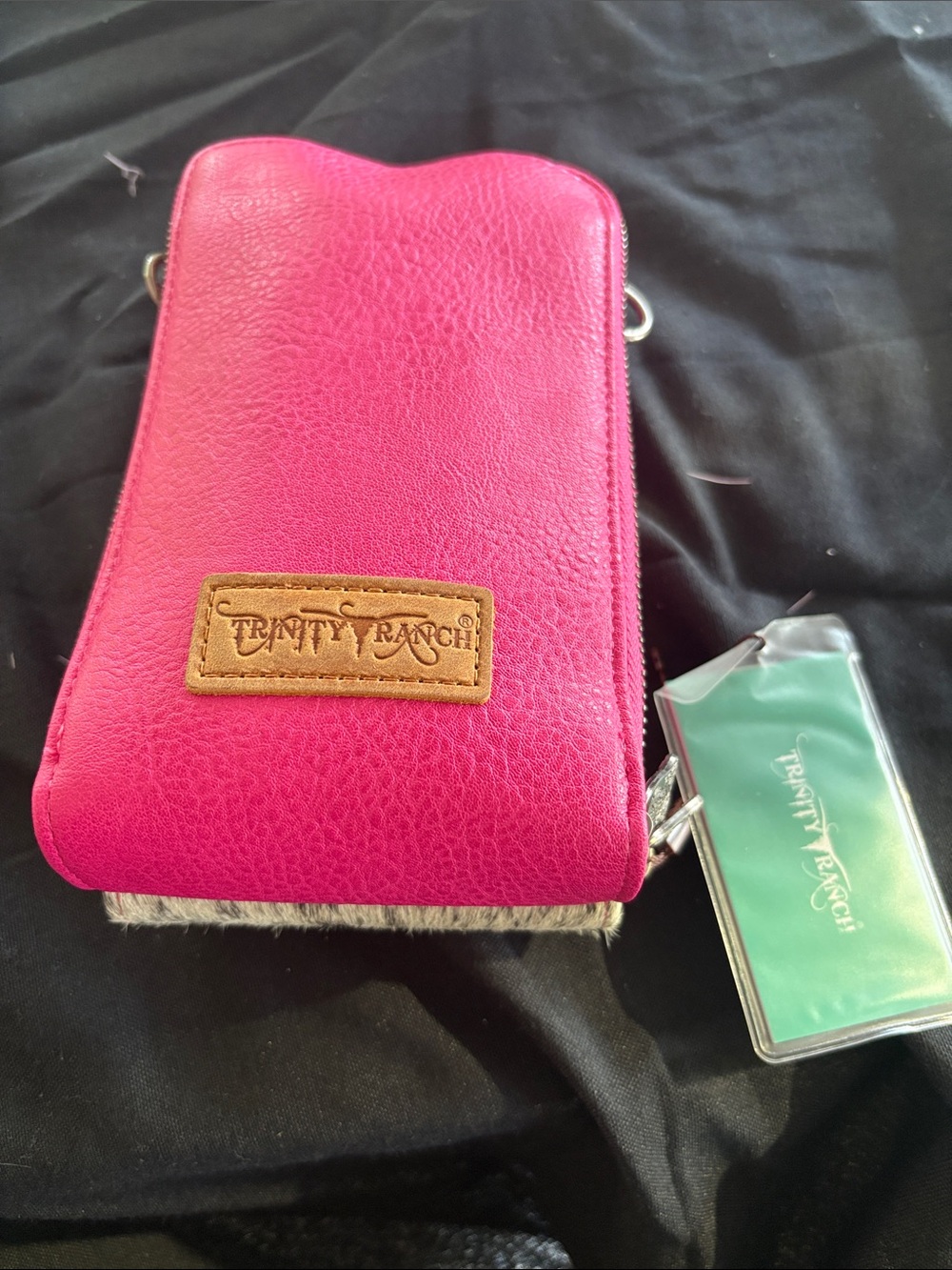Trinity Fuchsia Crossbody Phone Pouch
